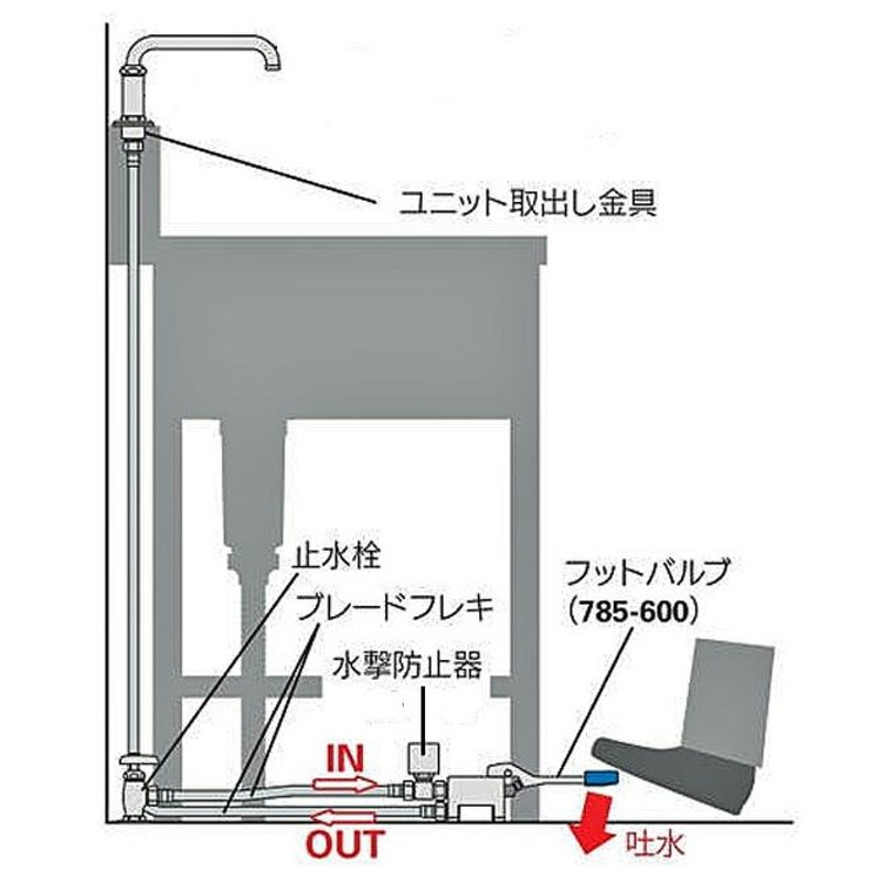 13時迄のご注文は 当日発送-- 足踏式水栓 フットバルブ フット