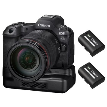 Canon EOS R5 Mark II + RF 24-105mm 鏡頭 + CF-R20EP 散熱風扇 + LP-E6P 原廠電池x2顆 公司貨