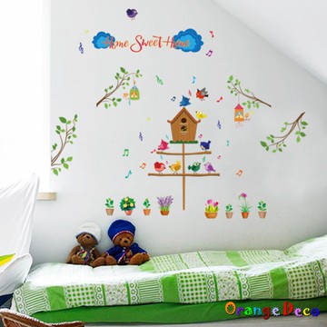 【橘果設計】鳥屋 壁貼 牆貼 壁紙 DIY組合裝飾佈置