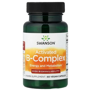 Swanson Vitamins, 活性 B 復合物，60 粒素食膠囊