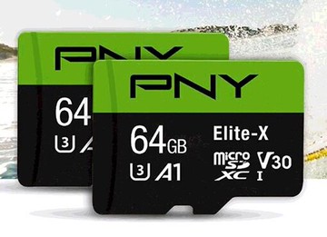 [COSCO代購5] W134929 PNY Elite-X MicroSD 記憶卡含SD轉接卡 64GB 2入