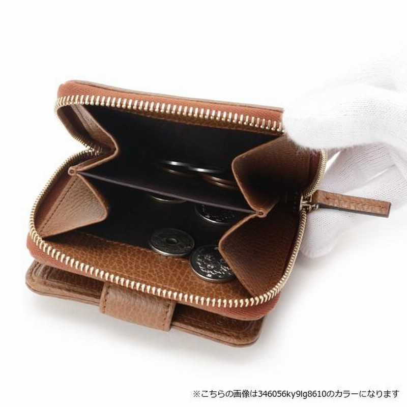 グッチ GUCCI 財布 二つ折り カーキ ピンク GGキャンバス レザー