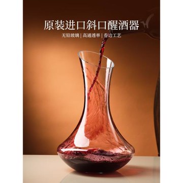 進口無鉛輕奢醒酒器紅酒家用玻璃快速葡萄酒醒酒壺帶球高檔分酒器