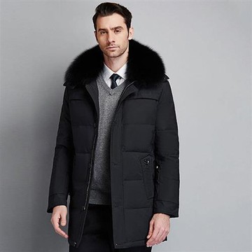 【米蘭精品】羽絨外套鴨絨夾克-時尚成熟優雅保暖男外套3色74ib57