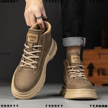 超實惠 九 男鞋 馬丁靴 休閒鞋 時尚靴 馬丁靴男款新款秋季男鞋英倫風復古高幫工裝鞋男百搭休閑靴子