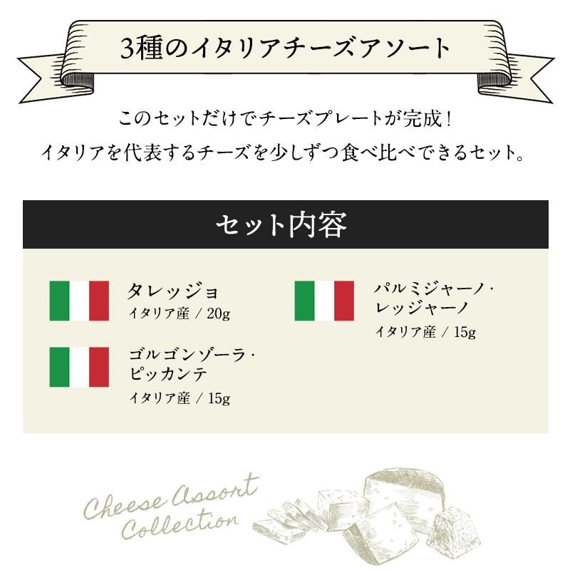 3種のイタリアチーズアソートセット［賞味期限：お届け後10日以上］［冷蔵］