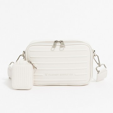 PLAYBOY - 斜背包  Panache系列 - 米白色/152-0801-01-7