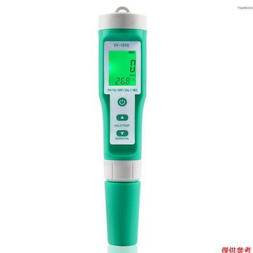 Winn 10 合 1 PH/EC/TDS/ORP/H2/肥力/鹽度/S.G/MΩ/溫度水質計數字多功能水族箱測試儀