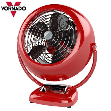 【美國 VORNADO】3-5坪適用  復古循環扇(7.5吋)-紅 (VF25-TW/VF25)