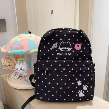 韓版ins學院風雙肩包 刺繡碎花書包 百搭甜美 校園學生輕便書包雙肩大容揹包  設計感手拎包 ins風包包 可愛女生書包