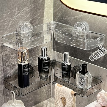 ❈浴室架子❈ 吸盤轉角浴室置物架 洗手間水龍頭淋浴間衛生間厠所 洗漱臺收納架子