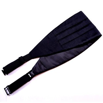 男士正裝禮服青年真絲腰帶新郎結婚時尚黑色桑蠶絲腰封燕尾服