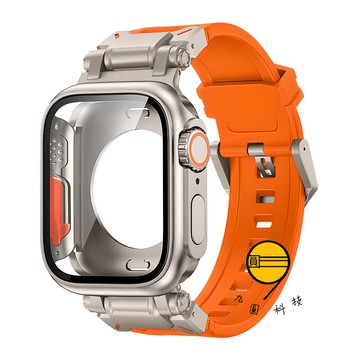 探索者鎧甲錶帶+360°秒變防水錶殼 適用 Apple Watch 11 10 9 8 SE 錶帶 45mm 46mm