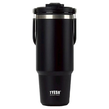TYESO 泰碩 提手保溫杯 33#C款  瑪瑙黑  1.2L  1個