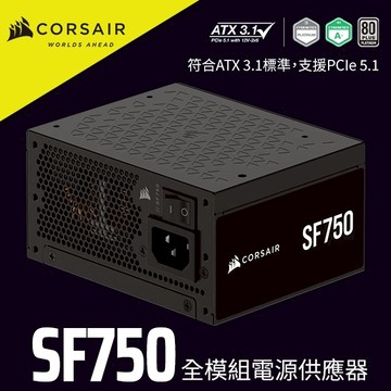 海盜船CORSAIR SF750 ATX3.1 白金 750W 全模電源供應器 官方旗艦館