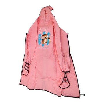 Mass 生活好物 高機能速乾機車雨衣 一鍵快收大帽檐連身雨披 升級款 附手套  M  粉色