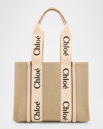 Woody Medium Tote Bag in Linen