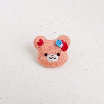 刺繡別針/10月生日熊/慶典/安全別針