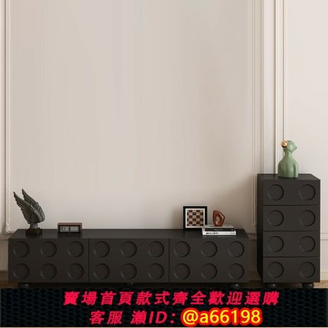 【台灣公司 可開發票】電視柜落地斗柜客廳家用簡約現代小戶型法式奶油風收納儲物柜一體