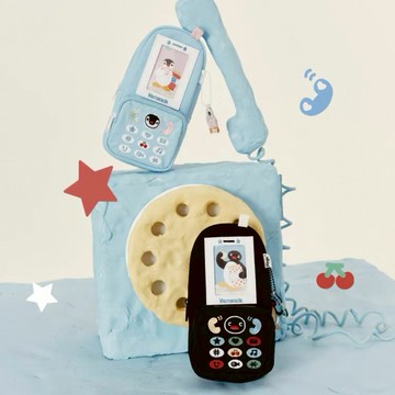 VANWALK x PINGU 企鵝家族 手機造型筆袋 拉鍊 大容量收納 可愛