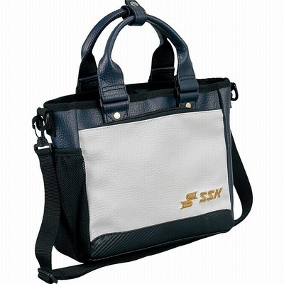 SSK エスエスケイ ミニトートバッグ ホワイト×ネイビー バック 野球