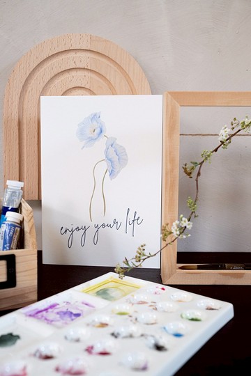 花卉插畫空白手札