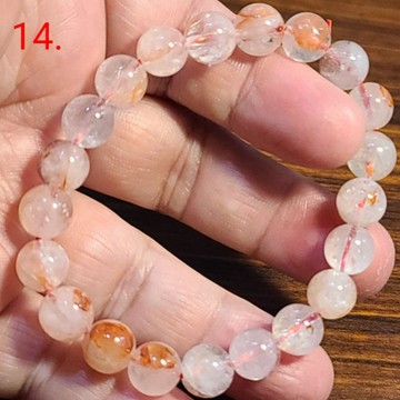紅膠花 膠花水晶 手鍊 手環 手珠 9mm 天然 ❤水晶玉石特賣#R026-6