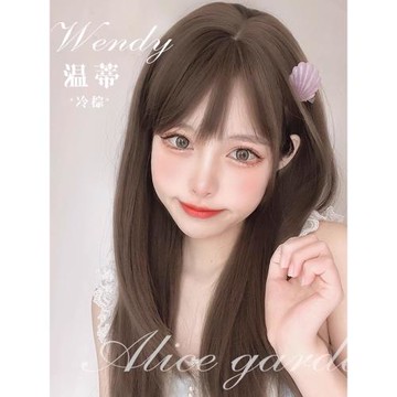 假發女長直發網紅日常圓臉lolita斜劉海jk假發日系顯白自然全頭套