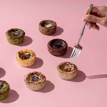 【el postre 帛絲翠】8cm迷你巴斯克蛋糕 2+2/組 蔓越莓抹茶 + 栗子苦甜巧克力-低溫配送 #生日#甜點 #起士蛋糕 #彌月#禮盒