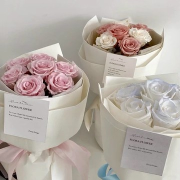 【Flora Flower】俄羅斯永生花束(M) 三色