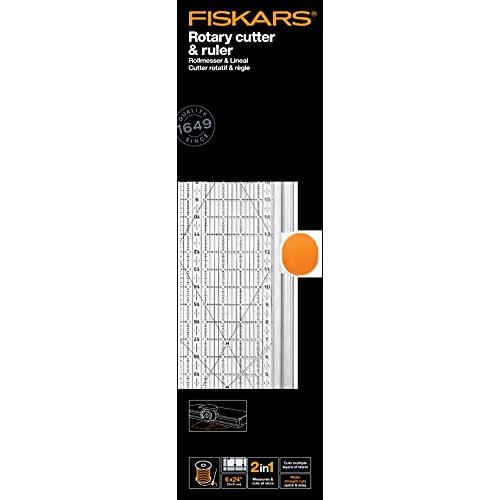 Fiskars Combo Rotary CutterRuler?ha%Plastic Rubber?ha?ha%Clear?ha?hap x 19.8 x 6.5 cm