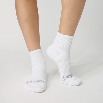 【Footer除臭襪】輕壓力單色足弓襪-男款T97L-白