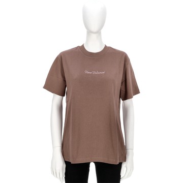 New Balance 女款 灰棕色 美規 寬鬆 印花 T恤 運動 休閒 短袖 WT53913EAS