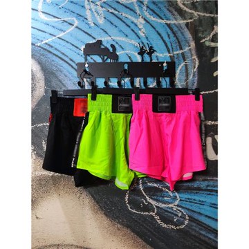 ZW四季新款2024運動舞蹈健身短褲寬松版速干熒光綠黑色顯瘦褲子