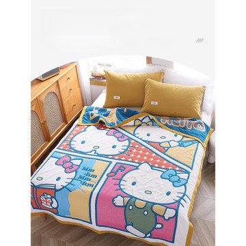 十層純棉紗布床蓋毯四季通用全棉面包被成人家用午睡毛巾被