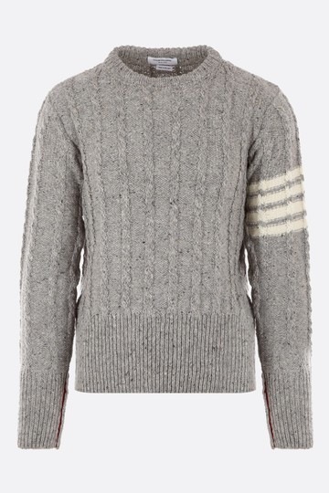 THOM BROWNE wool and mohair pullover Man