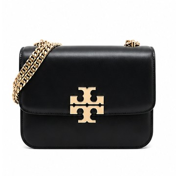 TORY BURCH ELEANOR 雙T金屬LOGO鏈帶包(小/黑)