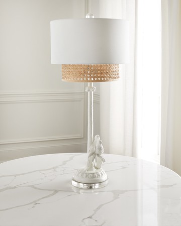 Parrot and Palm Table Lamp