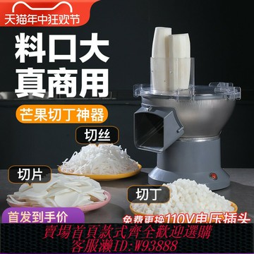 {台灣公司貨 可打統編}切菜機商用電動洋蔥蘿卜切粒機芒果切丁神器大料口土豆切絲切片機