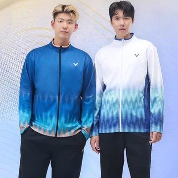 VICTOR威克多勝利運動外套J50600羽毛球服印花速干秋冬針織大賽款