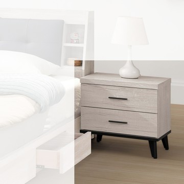 【顛覆設計】雅麥莉白橡色1.7尺床頭櫃