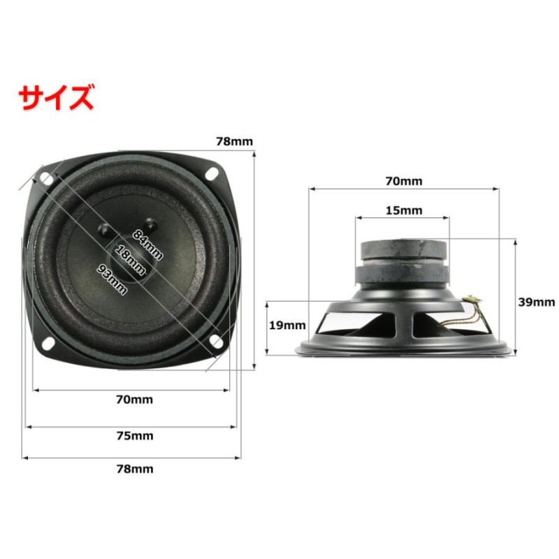 ALTEC LANSING 3インチ(75mm) ダブルマグネットスピーカーユニット 4Ω/8W [スピーカー自作/DIYオーディオ] |  LINEショッピング