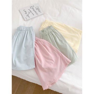 超舒適 |天絲棉短褲睡褲女夏季粉色ins風簡約寬松女式家居褲女夏