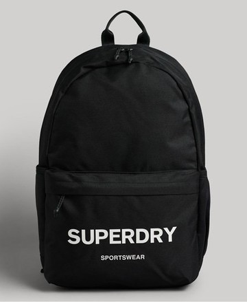 Superdry Women's Women's Classic Brand Print Code Montana Backpack, Black Size: 1SIZE