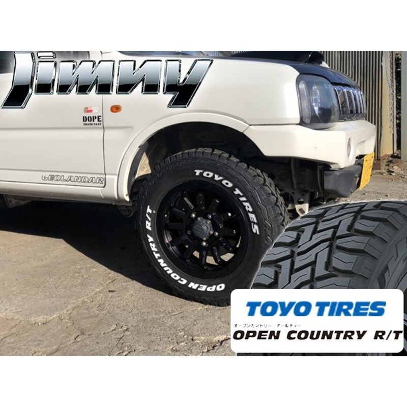 信頼 Wheel-And-Tyre-SHOP WAT 2号店ジムニー JA11 JB23 JB64 16インチ Bounty Collection  BDX05 トーヨーオープンカントリーRT 185 85R16 ホワイトレター