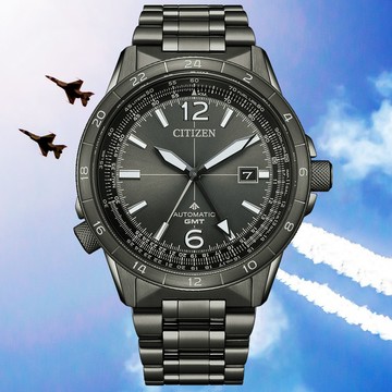 CITIZEN星辰 PROMASTER系列 台灣限量100只 GMT 飛行機械腕錶 44.5mm / NB6045-51H