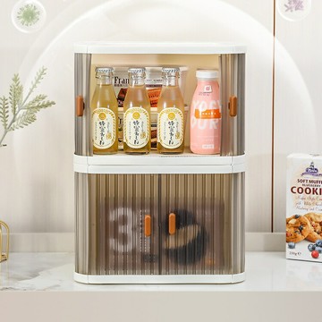 桌面收納盒 辦公室整理箱 零食防塵柜 桌上化妝品置物架 雜物儲物盒【不二雜貨】