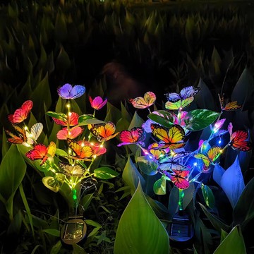 現貨✨太陽能裝飾燈 園藝燈 蝴蝶花燈 花園燈 草坪燈 地插燈 太陽能 禮品 庭院 裝飾 感應燈 蝴蝶燈 太陽能戶外燈