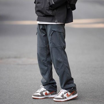 美式潮流機能戶外速干工裝褲男春秋百搭寬松直筒沖鋒高街休閑褲子