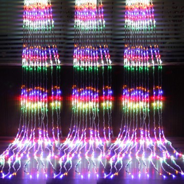【威富登LED】LED 瀑布燈 流水跑馬燈3×2米 聖誕裝飾 流水窗簾燈 戶外防水燈串 窗簾燈 燈串 聖誕燈